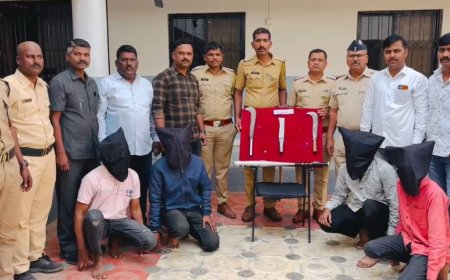 बारामती कुरकुंभ दौंड परिसर हादरवणाऱ्या गुन्हेगारी टोळीचा बारामती तालुका पोलिसांनी केला पर्दाफाश.