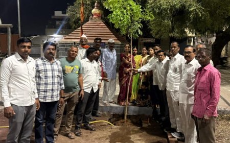 बारामती : - स्वर्गीय अजितदादा पवार यांच्या स्मरणार्थ "एक झाड दादांसाठी" रुई गावात संकल्प सुरू..!