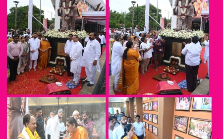 बारामतीत दिवंगत उपमुख्यमंत्री अजित पवार यांच्या पूर्णाकृती पुतळ्याचे उपमुख्यमंत्री सुनेत्रा अजित पवार यांच्या हस्ते लोकार्पण..