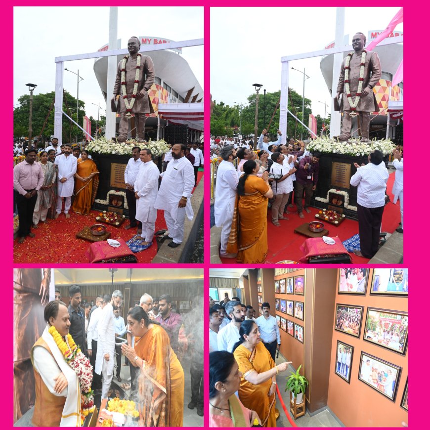 बारामतीत दिवंगत उपमुख्यमंत्री अजित पवार यांच्या पूर्णाकृती पुतळ्याचे उपमुख्यमंत्री सुनेत्रा अजित पवार यांच्या हस्ते लोकार्पण..