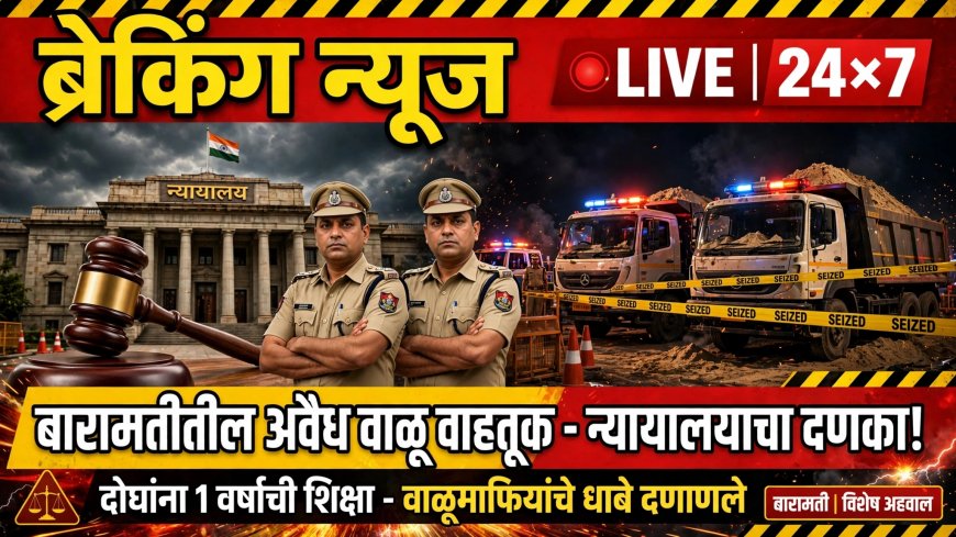 बारामतीतील अवैध वाळू वाहतूक प्रकरणाचा न्यायालयीन निकाल..